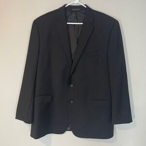 Austin Reed London Men's Black Wool Suit Jacket Blazer 46L 2 Button Classic